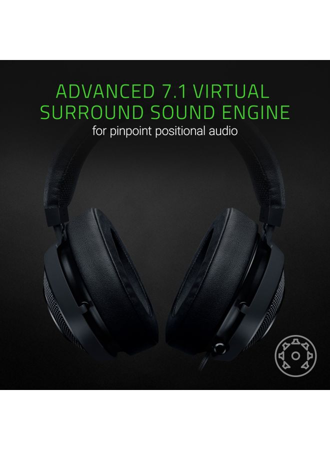 RAZER - Razer Kraken 7.1 V2 USB - Black Noise Isolating Over-Ear Gaming Headset with Mic - Compatible with PC & Playstation 4 - Image 1