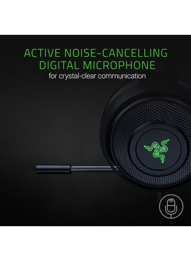 RAZER - Razer Kraken 7.1 V2 USB - Black Noise Isolating Over-Ear Gaming Headset with Mic - Compatible with PC & Playstation 4 - Image 1