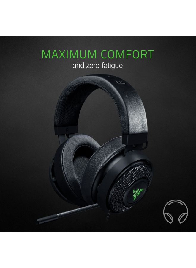 RAZER - Razer Kraken 7.1 V2 USB - Black Noise Isolating Over-Ear Gaming Headset with Mic - Compatible with PC & Playstation 4 - Image 1