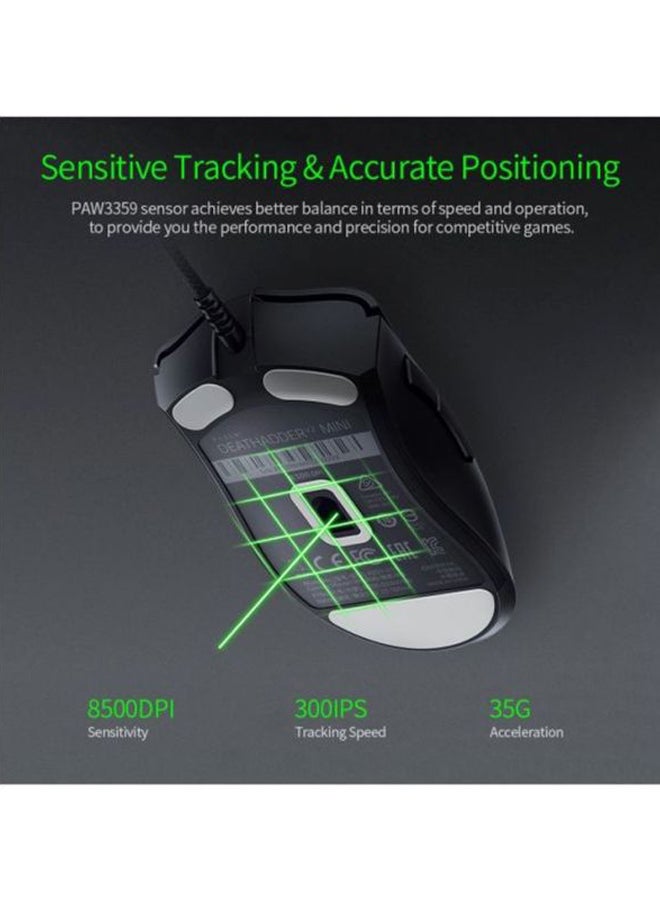 DeathAdder V2 Mini Wired Gaming Mouse | 8500DPI Optical Sensor | Chroma RGB Lighting | 6 Programmable Buttons | Ergonomic Design | Black - v1594889401/N38543055A_4