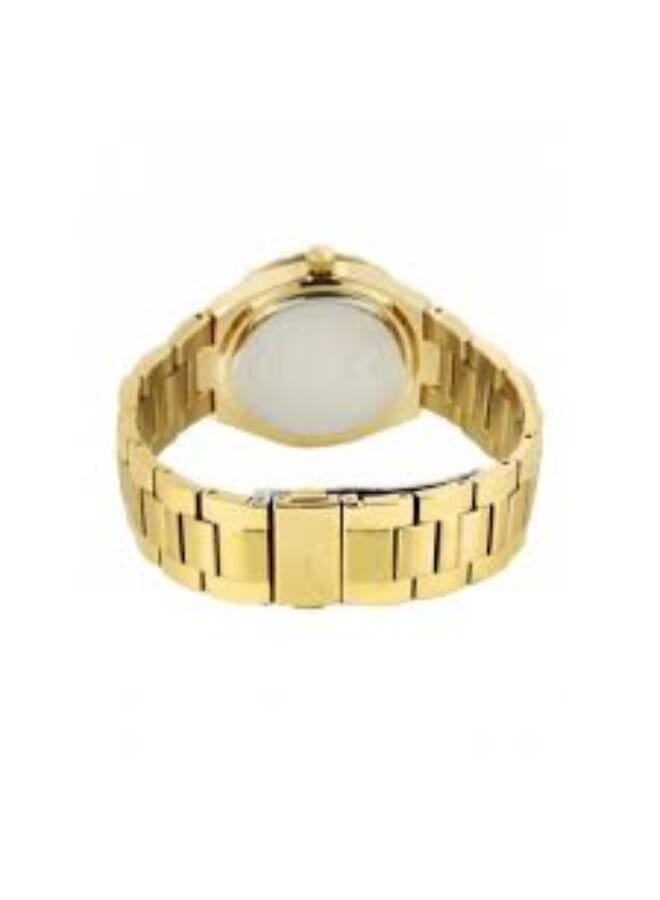 جس ساعة يد دائرية ذهبية اللون للنساء - Image 3