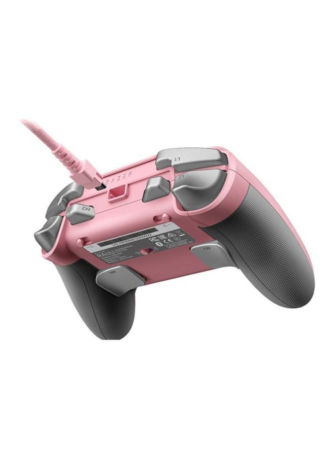RAZER - Raiju Tournament Edition Quartz - Wireless and Wired Gaming Controller with Mecha Tactile Action Buttons, Interchangeable Parts and Quick Control Panel, compatible with PS4 and PC, Pink - Image 1