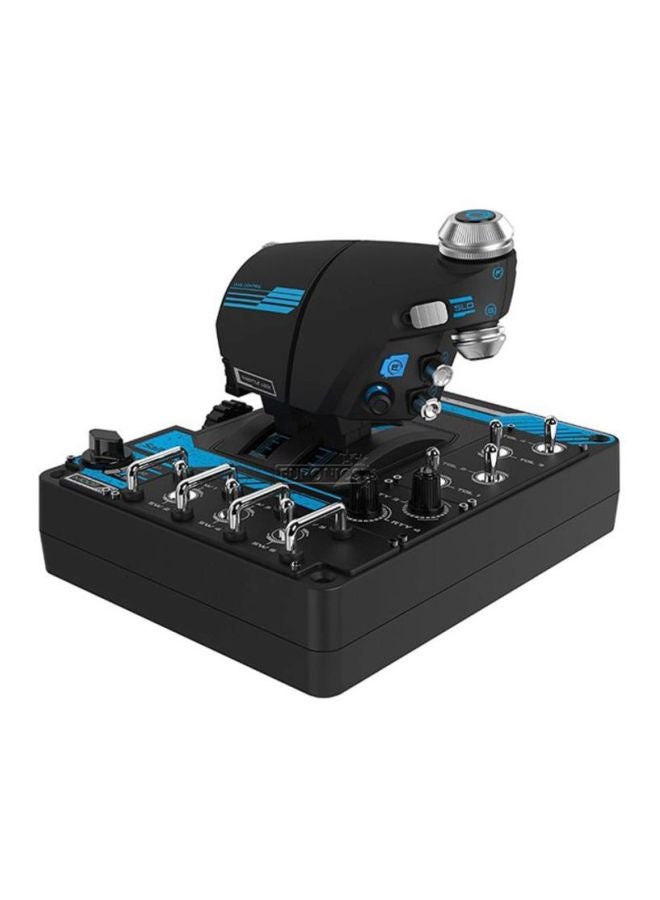 Logitech - G X56 H.O.T.A.S Throttle and Joystick Flight Simulator Game Controller, 6 Degrees of Freedom, 4 Spring Options, +189 Programmable Controls, RGB Lighting, 2x USB, PC - Black - Image 1