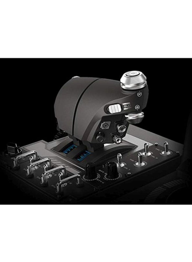 Logitech - G X56 H.O.T.A.S Throttle and Joystick Flight Simulator Game Controller, 6 Degrees of Freedom, 4 Spring Options, +189 Programmable Controls, RGB Lighting, 2x USB, PC - Black - Image 1