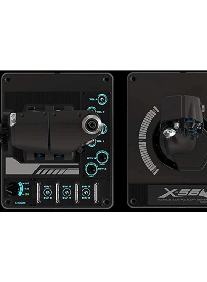 Logitech - G X56 H.O.T.A.S Throttle and Joystick Flight Simulator Game Controller, 6 Degrees of Freedom, 4 Spring Options, +189 Programmable Controls, RGB Lighting, 2x USB, PC - Black - Image 1