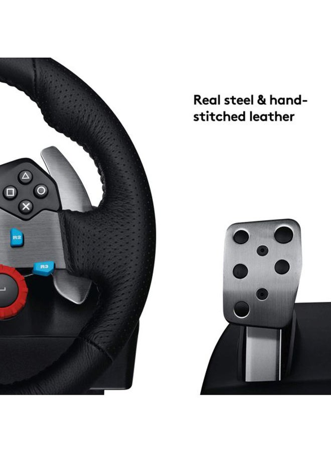Logitech - Logitech G29 Driving Force Racing Wheel And Floor Pedals, Real Force Feedback, Stainless Steel Paddle Shifters, Leather Steering Wheel Cover for PS5, PS4, PC And Mac - Image 1