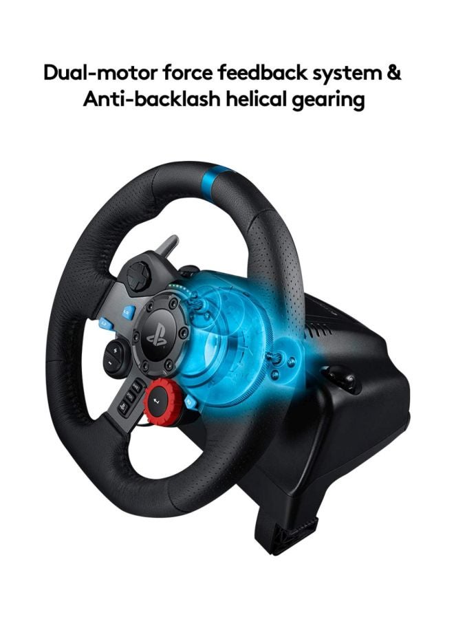 Logitech - Logitech G29 Driving Force Racing Wheel And Floor Pedals, Real Force Feedback, Stainless Steel Paddle Shifters, Leather Steering Wheel Cover for PS5, PS4, PC And Mac - Image 1
