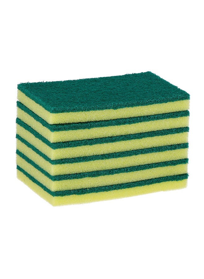 Royalford Kitchen Sponge Scrubbers Green/Yellow - Image 2