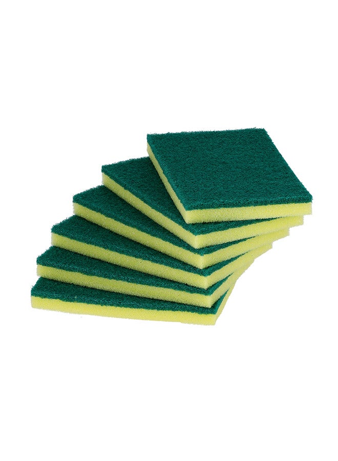 Royalford Kitchen Sponge Scrubbers Green/Yellow - Image 3