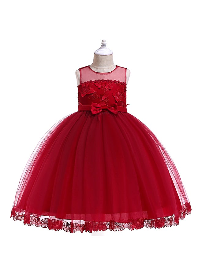 Joychic Butterfly Applique Tutu Dress Red  - Image 1