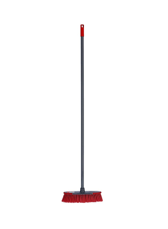 DELCASA Broom With Handle Red/Grey 55cm  - Image 1