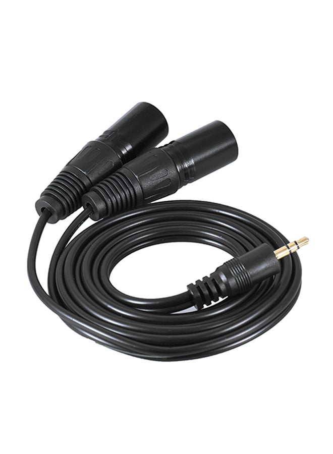 Generic Dual XLR Male To 3.5mm Male Cable Cord  - Image 1