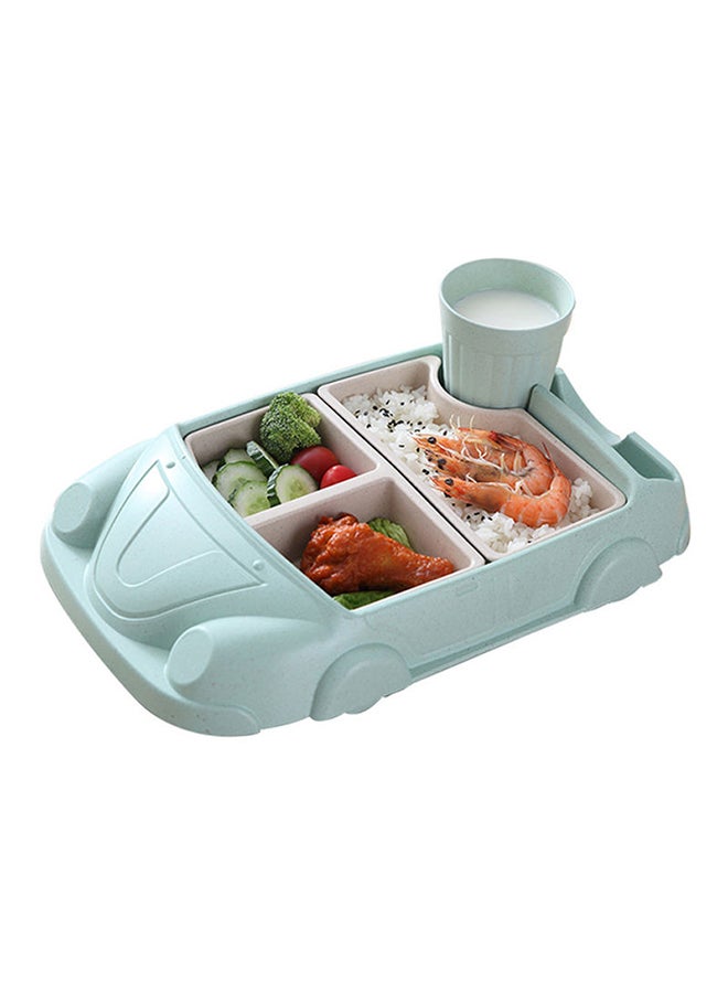 Generic - Car Shaped Plate With Partition For Kids Green 19.5x30.6x9.2cm - Image 1