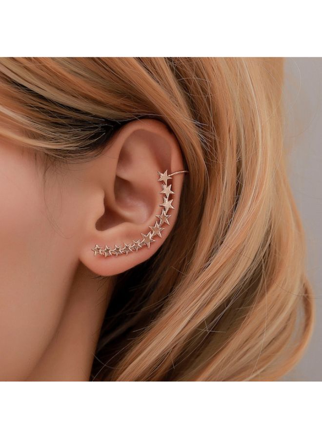 Beauenty Metal Vintage Star Arc Simple Ear Clip  - Image 2