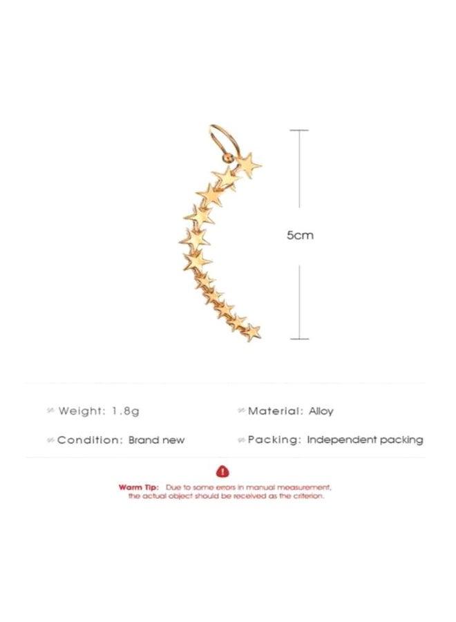 Beauenty Metal Vintage Star Arc Simple Ear Clip  - Image 4