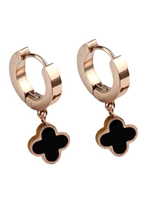 Graceful Four Leaf Clover Design Earrings