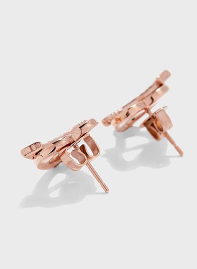 GUESS - Heart And Arrow Stud Earrings - Image 1