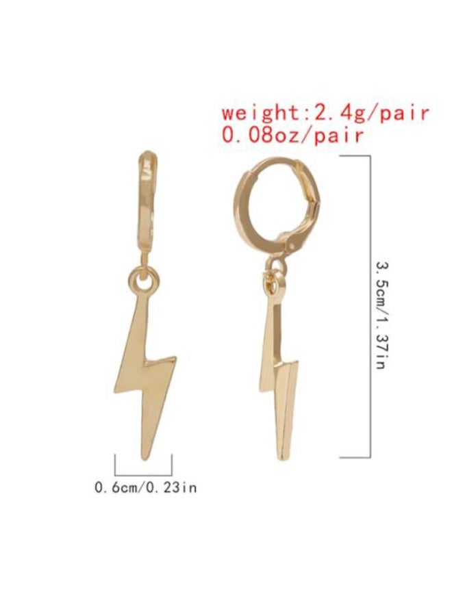 Beauenty Metal Lightning Designed Dangle Earrings - Image 3