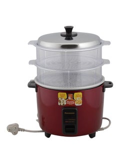 Electric Rice Cooker 1.0 L 750.0 W SR-WA22H(SS) Burgundy/Clear/Black
