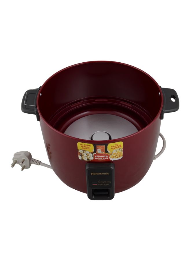 Panasonic - Electric Rice Cooker 1.0 L 750.0 W SR-WA22H(SS) Burgundy/Clear/Black - Image 1