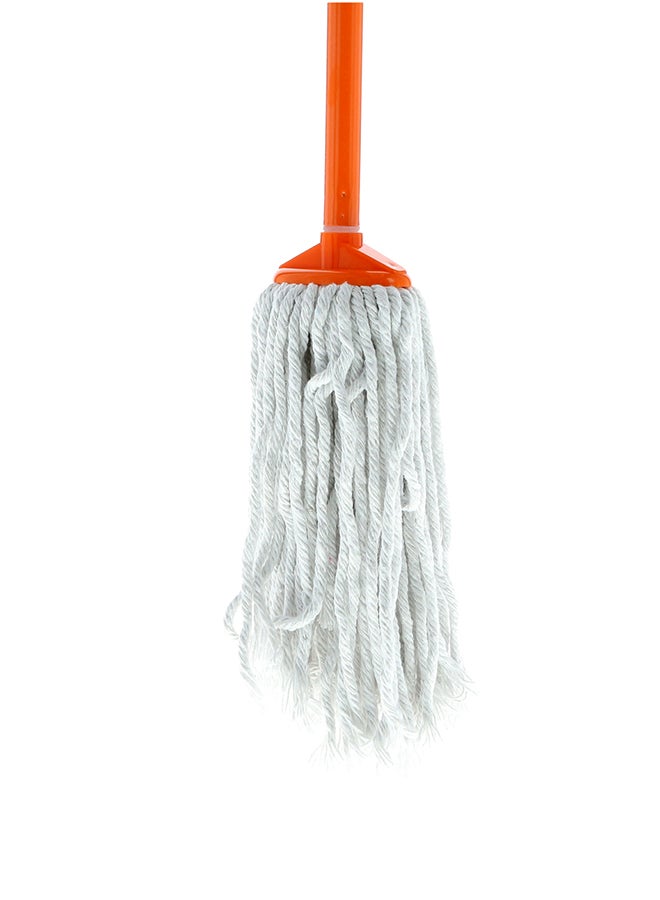 DELCASA - Cleaning Mop Stick White/Orange - Image 1