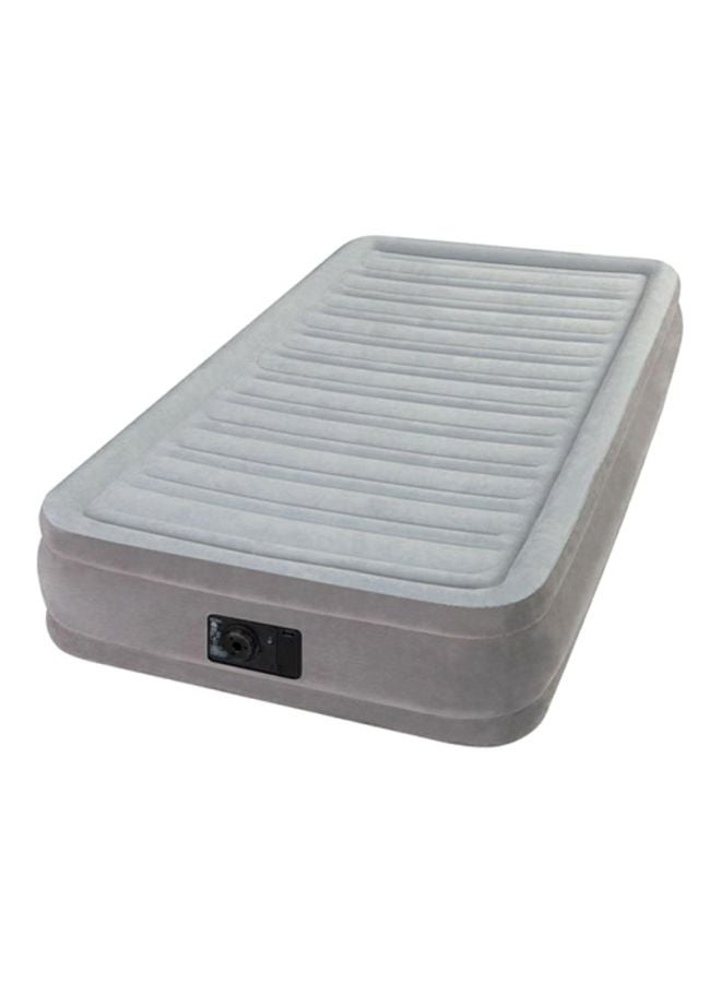 INTEX Durabeam Twin Mid Rise Airbed With Pump Grey 99 x 190.5 x 33cm  - Image 1
