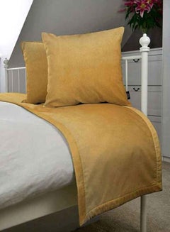 REGAL IN HOUSE 3-Piece Bed Runner With Cushion Cover Set polyester Ochre Yellow  - Image 1