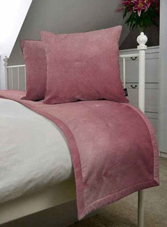 REGAL IN HOUSE 3-Piece Bed Runner With Cushion Cover Set Polyester Rose Pink  - Image 1