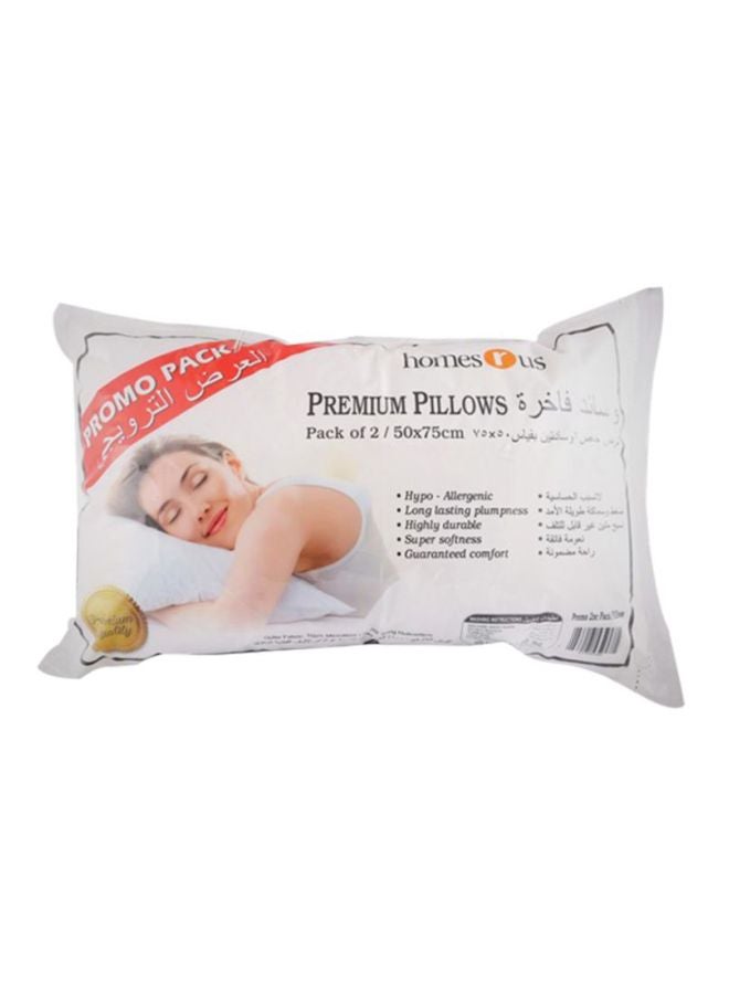 هومس آر أس طقم  وسادات مكون من قطعتين مايكروفايبر أبيض 50x75Ø³Ù†ØªÙŠÙ…ØªØ± - Image 3