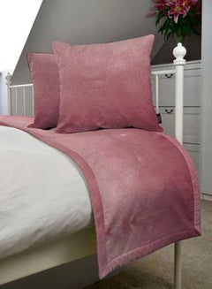 REGAL IN HOUSE 3-Piece Bed Runner With Cushion Cover Set polyester Rose Pink  - Image 1
