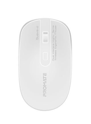 USB-C Wireless Mouse, Ergonomic 2.4GHz Type-C Cordless Mice with 2-In-1 USB-A and USB-C Nano Receiver, Aluminium Scroll Wheel with Adjustable DPI for MacBook Pro, PC, Desktop, Laptop, Suave-2 White - v1594898432/N38478409A_1