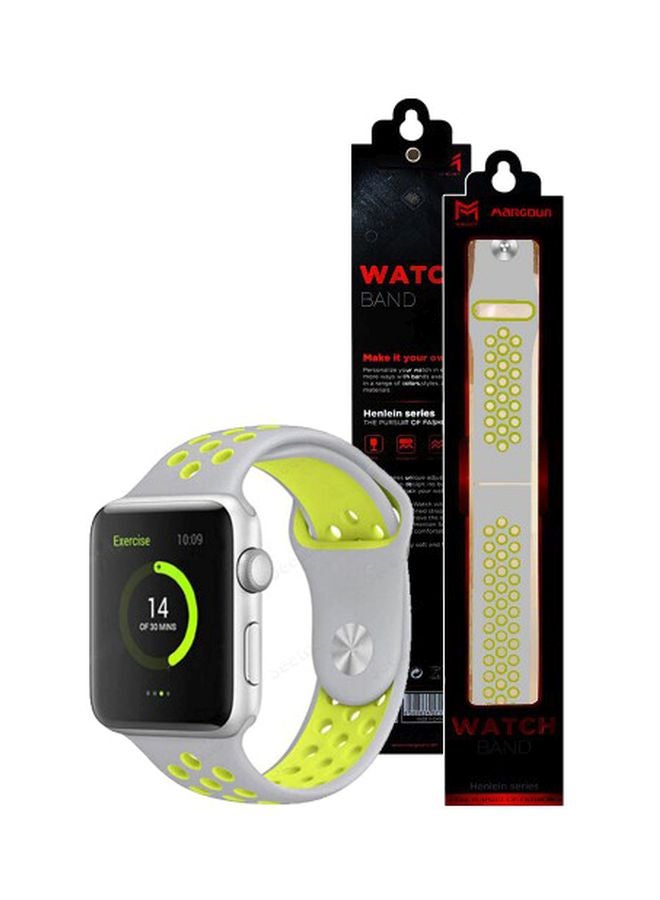 MARGOUN - Henlein Replacement Band For Apple Watch Series 38/40mm Grey/Green - Image 1