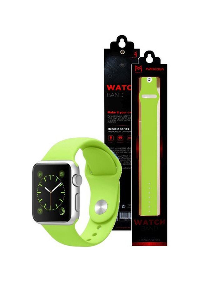 MARGOUN Henlein Series Replacement Band For Apple Watch 1/2/3/4 42/44mm Neon Green - Image 2