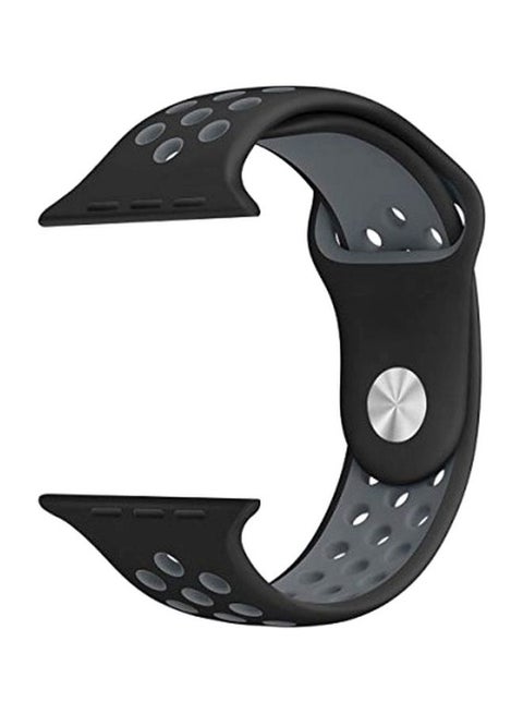 Apple Watch 42mm/44mm/45mm Nike Design Silicone Band Black/Grey