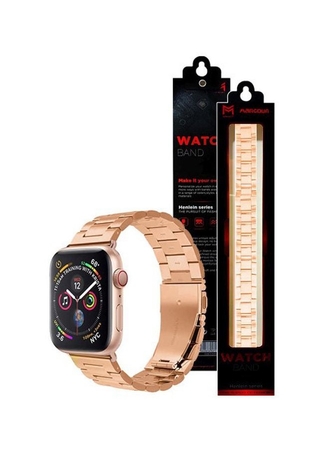 MARGOUN Henlein Series Replacement Band For Apple Watch Series 42/44mm Rose Gold - Image 2