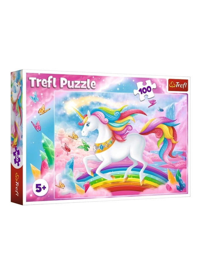 Trefl 100-Piece Unicorn Jigsaw Puzzle Set 41x27.5cm - Image 1