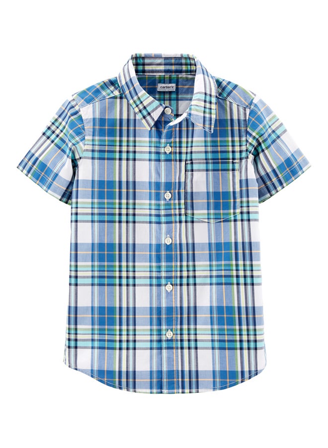 carter's Poplin Button-Front Shirt Plaid - Image 1