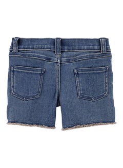 Solid Pattern Shorts Denim - v1594904481/N38709651V_2