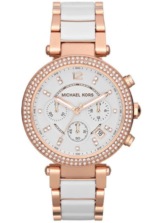 Michael Kors women Parker Stainless Steel Watch With Glitz Accents