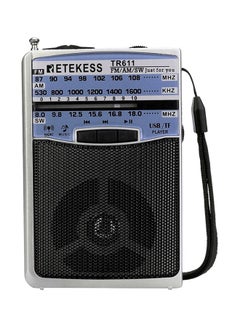 Retekess Portable FM Radio TR611 Black/Blue/Silver  - Image 1