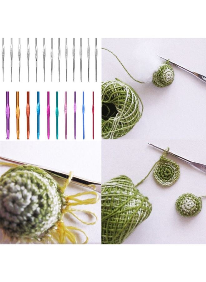 100-Piece Crochet Weaving Tool Kit Multicolour 