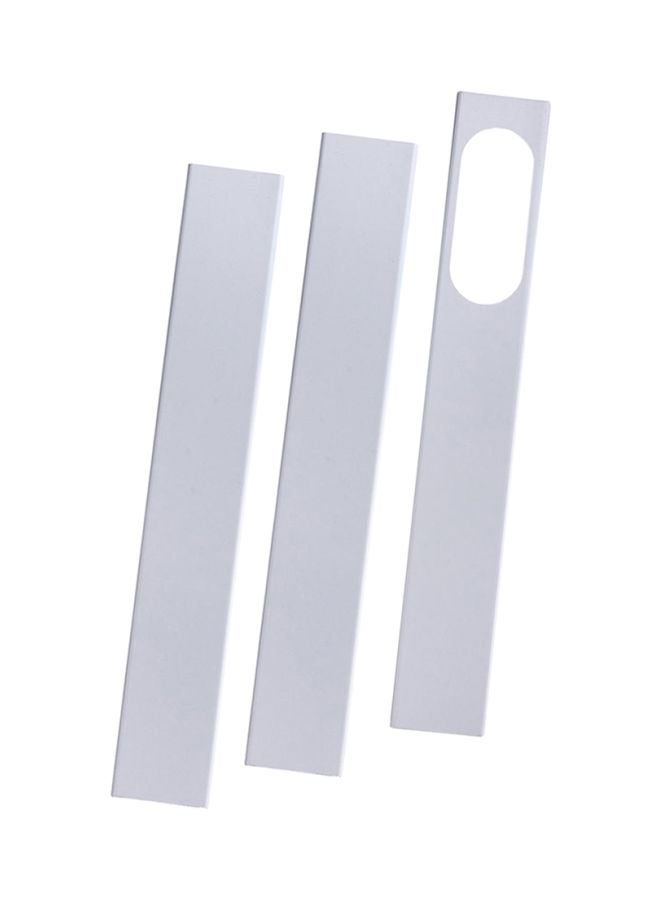 3-Piece Air Conditioner Window Vent Sealing Kit White - Image 1
