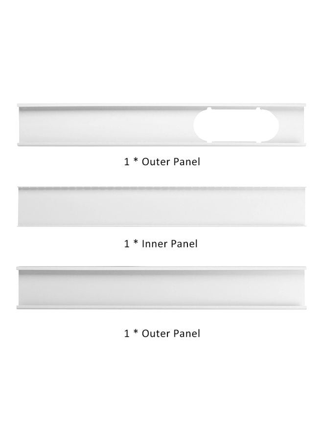 3-Piece Air Conditioner Window Vent Sealing Kit White - Image 3