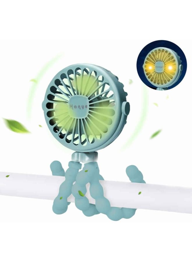مروحة محمولة باليد مزودة بمنفذ USB للشحن LJK-157 أخضر  - Image 3