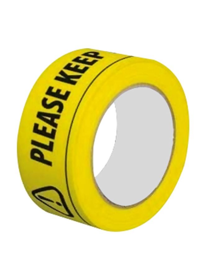 Social Distancing Tape Roll Stickers Yellow/Black - Image 2