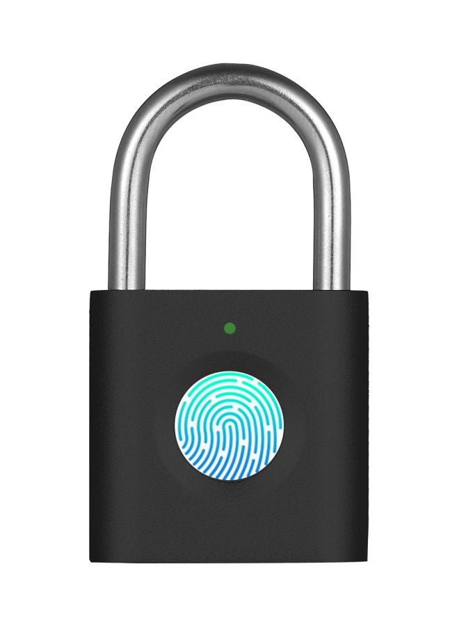 Waterproof Smart Fingerprint Padlock Black 5.04x2.9x1.3cm - Image 1