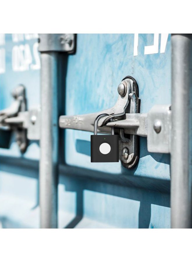 Waterproof Smart Fingerprint Padlock Black 5.04x2.9x1.3cm - Image 4