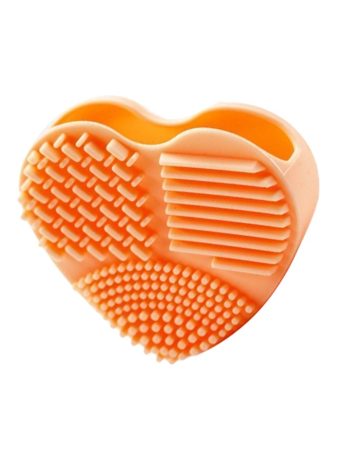 كوكو جار منظف طقم فرش ماكياج على شكل قلب برتقالي - Image 1
