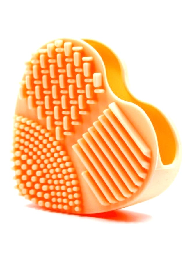 كوكو جار منظف طقم فرش ماكياج على شكل قلب برتقالي - Image 2