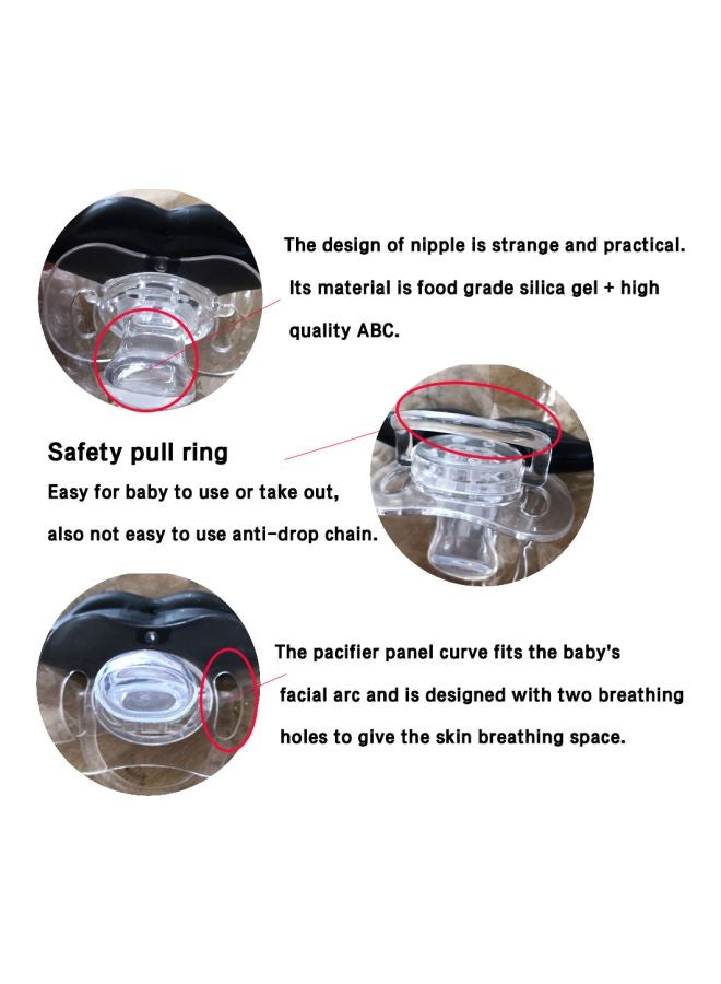 Mustache Designed Silicone Pacifier (Newborn) - Image 4